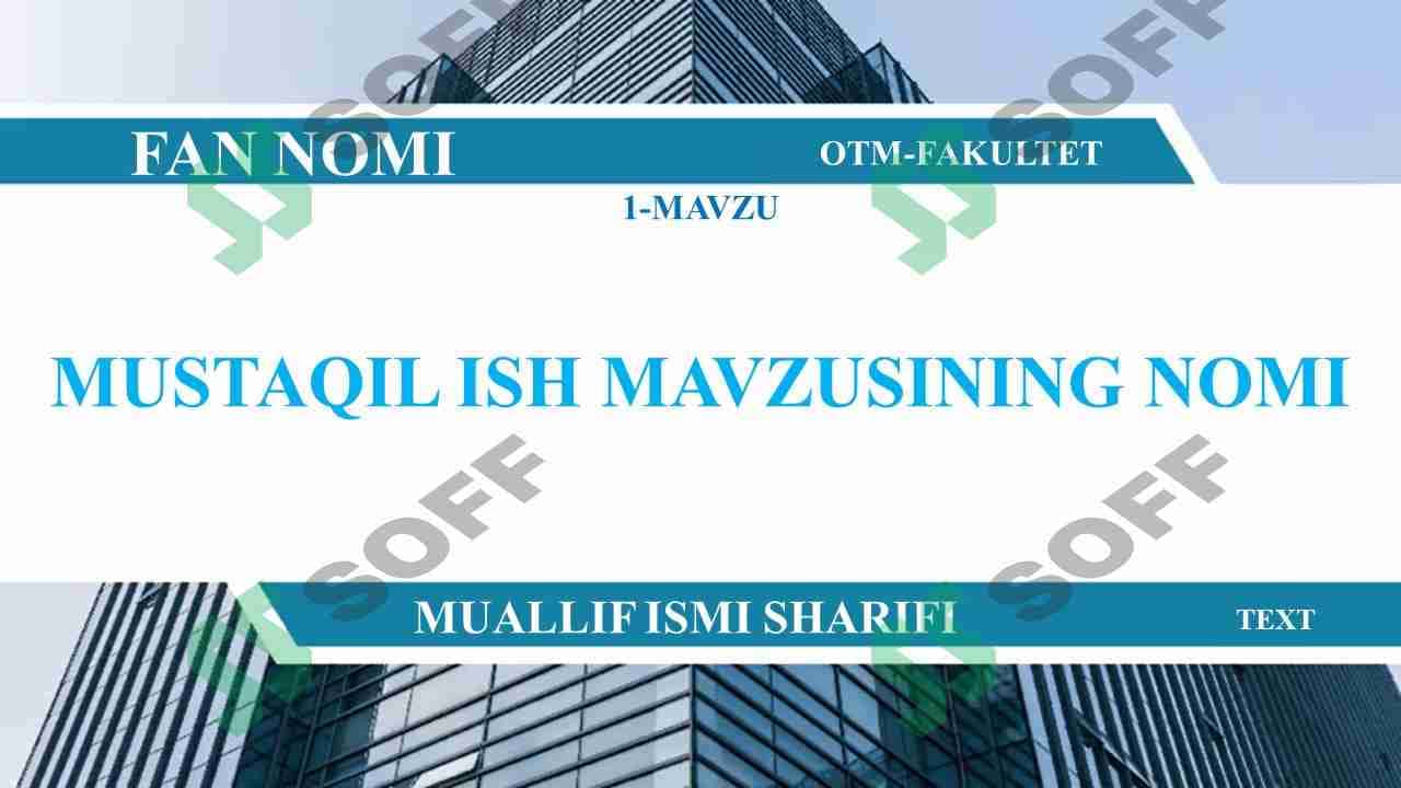 POWER POINT UCHUN DIZAYN - TA'LIM 1