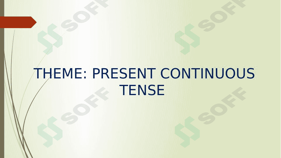 Present continuous