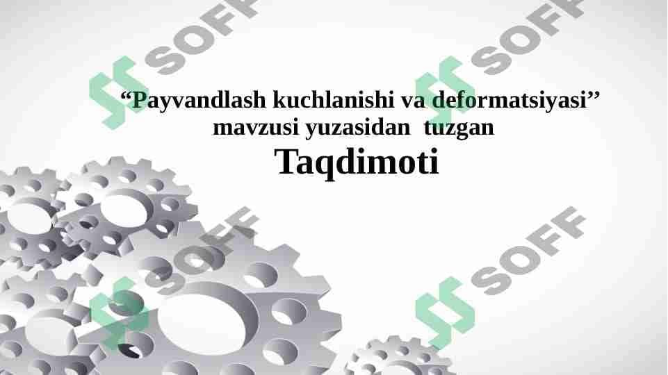 Payvandlash texnologiyasi 1