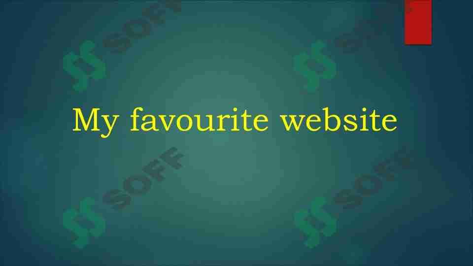 My favourite website 1