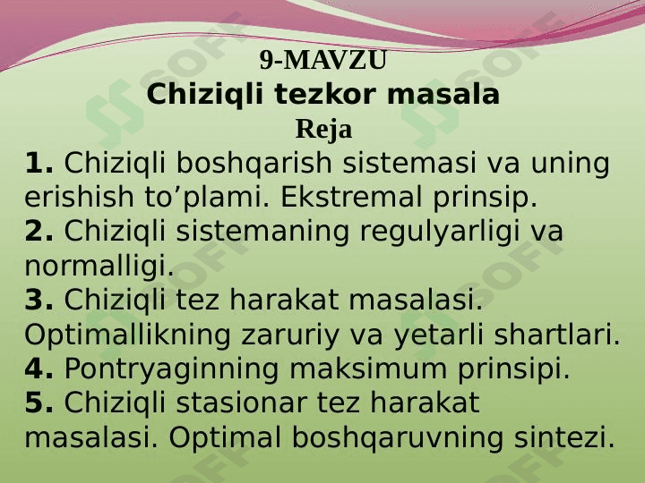 Varitsoin mavzu 1