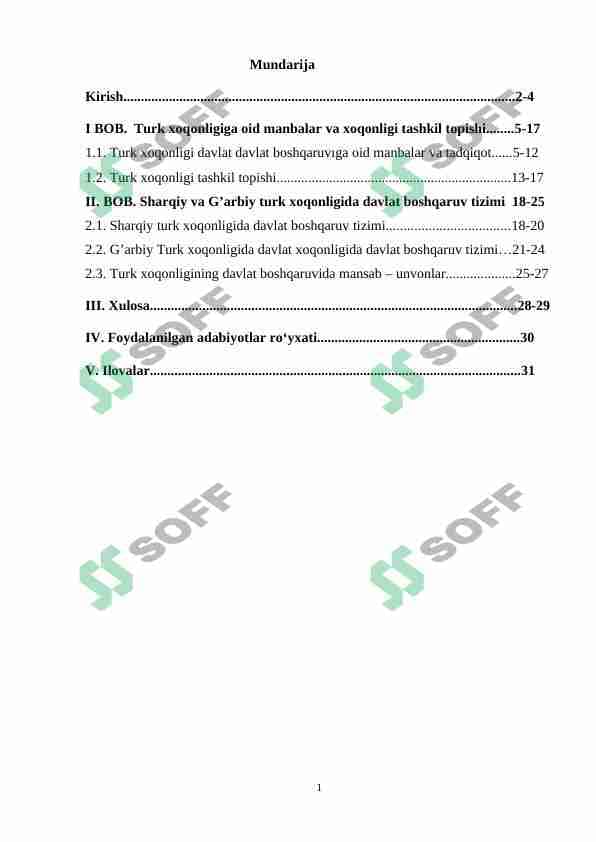 Turk xoqonligi tashkil topishi. Turk xoqonligi davrida O'rta Osiyo 1