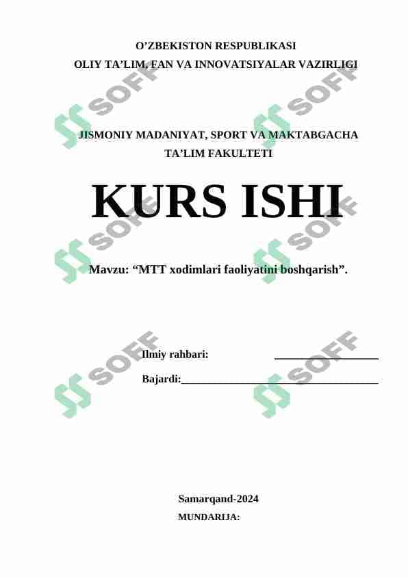MTT xodimlari faoliyatini boshqarish 1