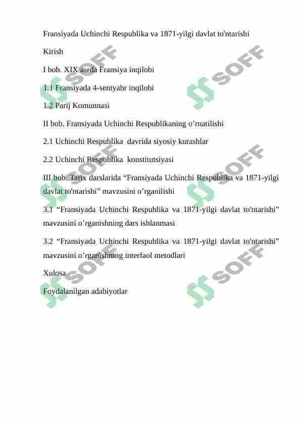 Fransiyada Uchinchi Respublika va 1871-yilgi davlat to'ntarishi 1