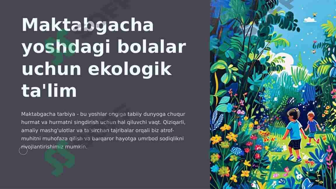 2-Maktabgacha yoshdagi bolalar uchun ekologik ta'lim 1