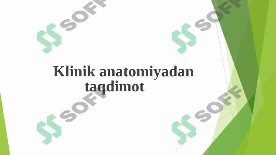 Bolalarda va kattalarda qoʻlning klinik anatomiyasi 1