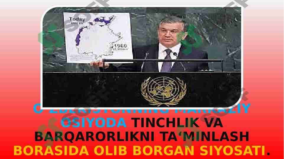 O'zbekistonning Markaziy Osiyoda tinchlik va barqarorlikni ta'minlash borasida olib borgan siyosati 1
