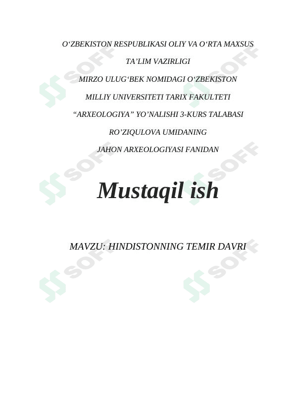 HINDISTONNING TEMIR DAVRI 1