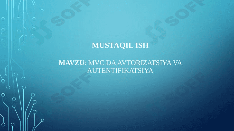 MVC da avtorizatsiya va autentifikatsiya 1