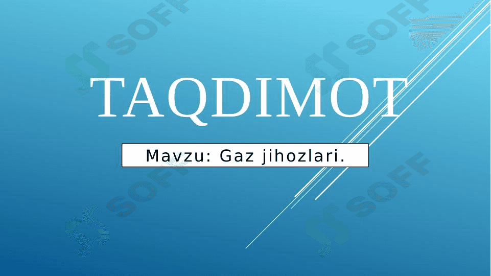 Gaz jihozlari 1