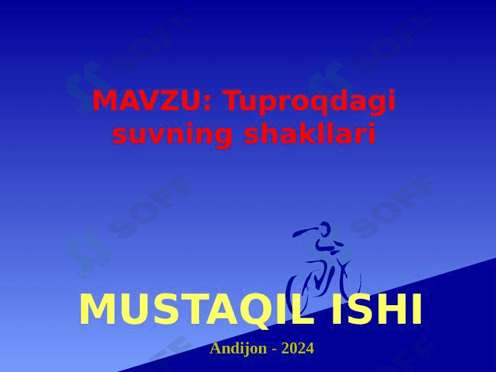 Tuproqdagi suvning shakllari 1