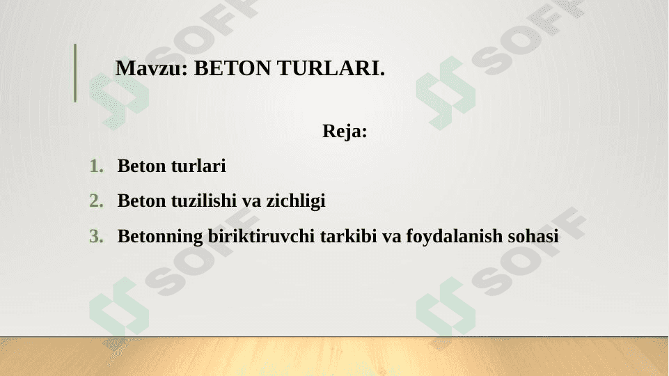 Beton turlari 1