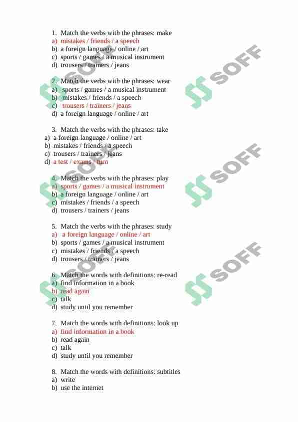 General questions 1