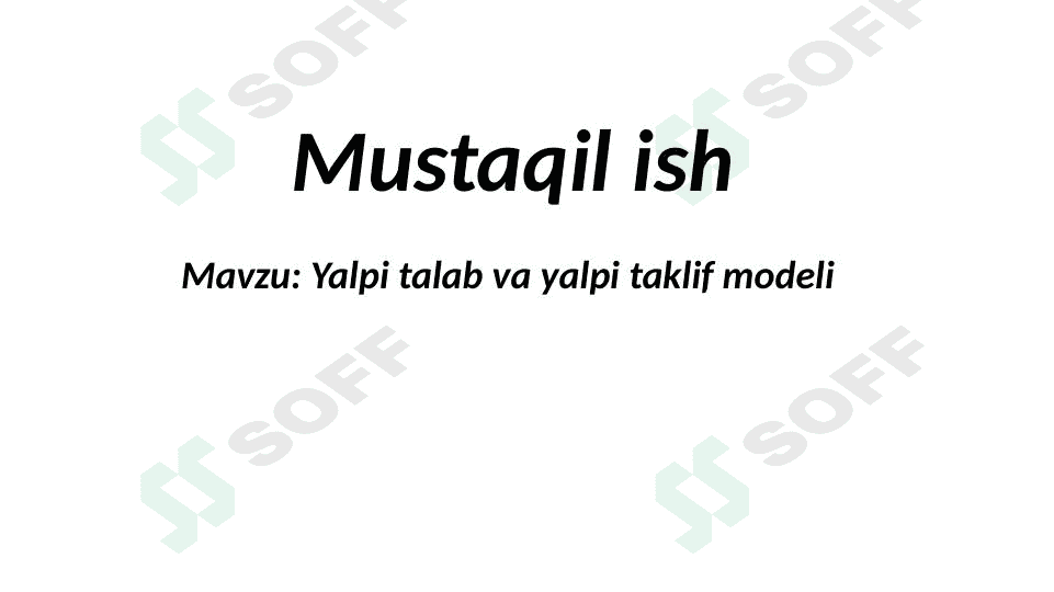 Yalpi talab va yalpi taklif 1