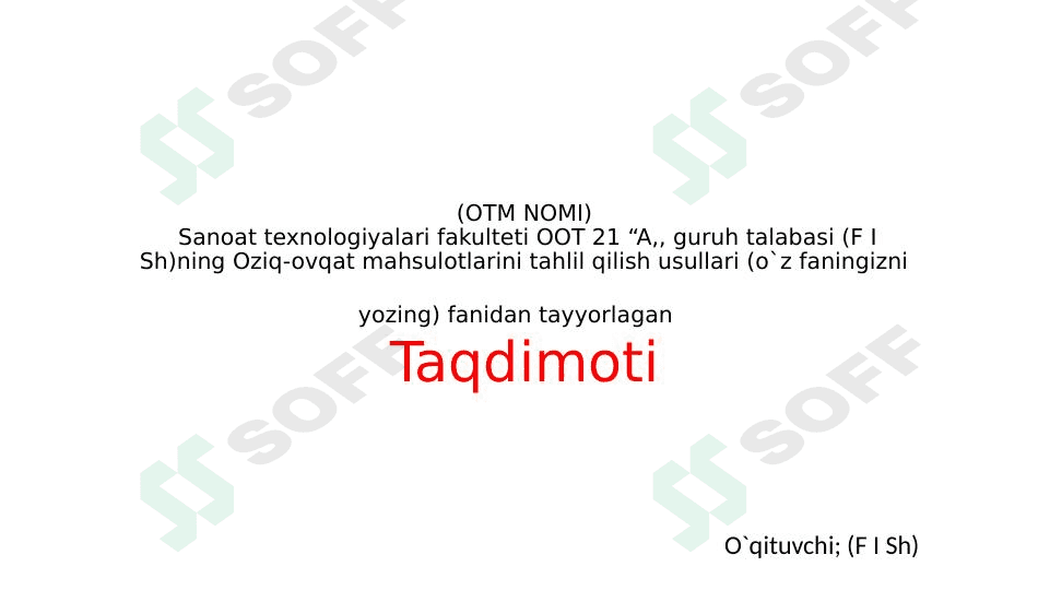 Oziq-ovqat mahsulotlarining fizik ko’rsatkichlarini aniqlash,Nisbiy zichlikni aniqlash 1
