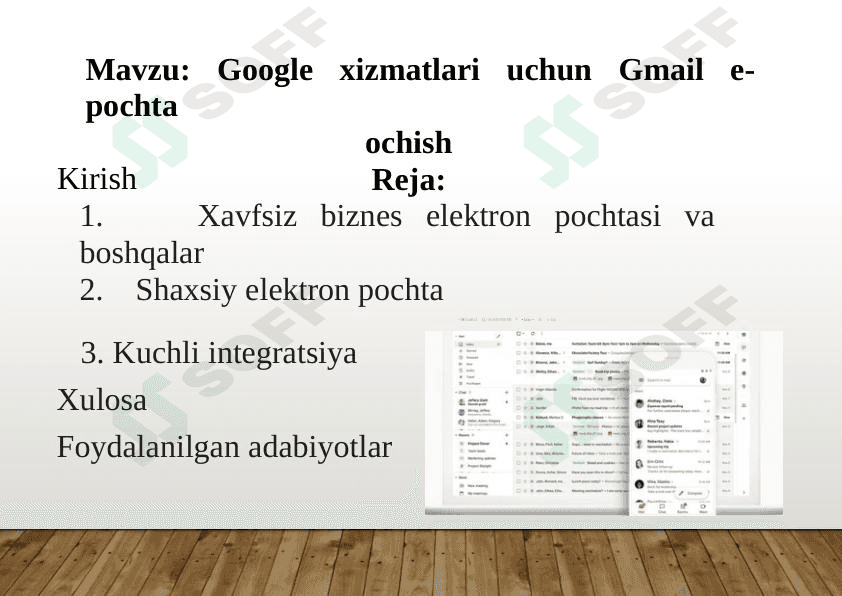 Google xizmatlari uchun Gmail e-pochta ochish 1