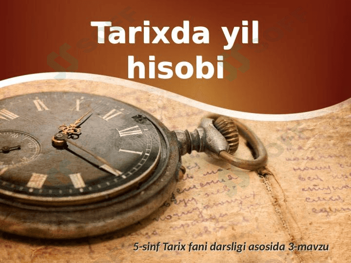 Tarixda yil hisobi 5 sinf 1