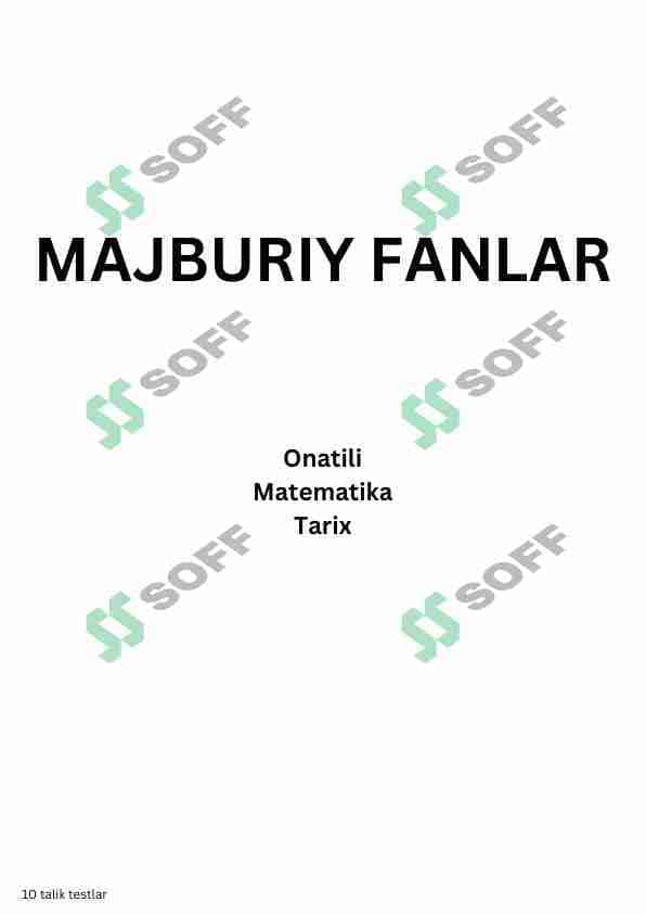 Majburiy fanlar 1