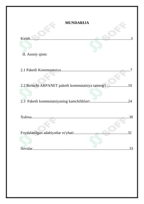 Informatika Paketlar kommutatsiyasining rivojlanishi 1