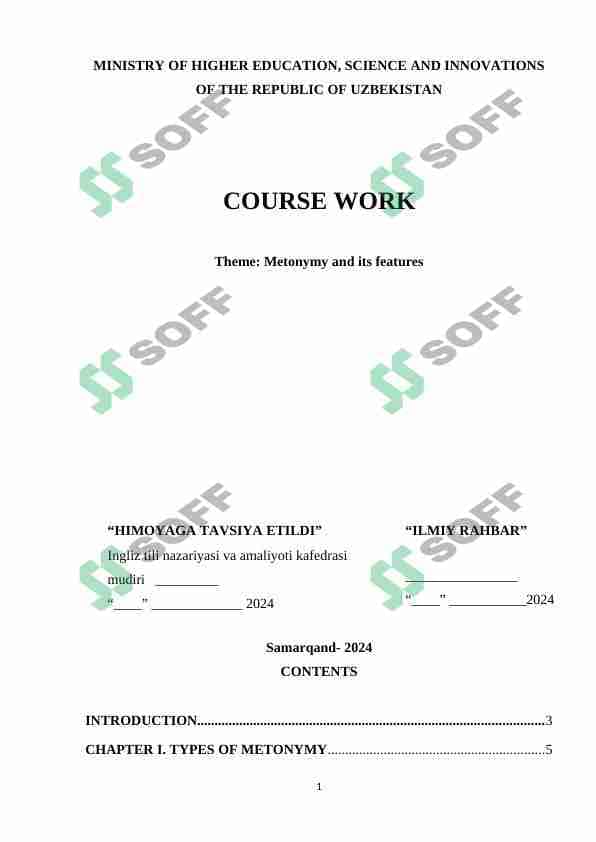 Course work 1