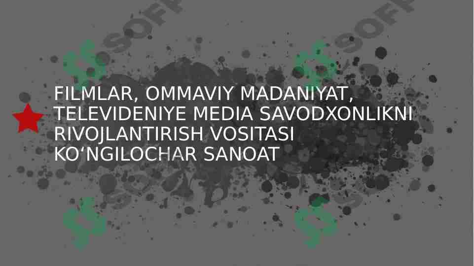 Ommaviy madaniyat 1