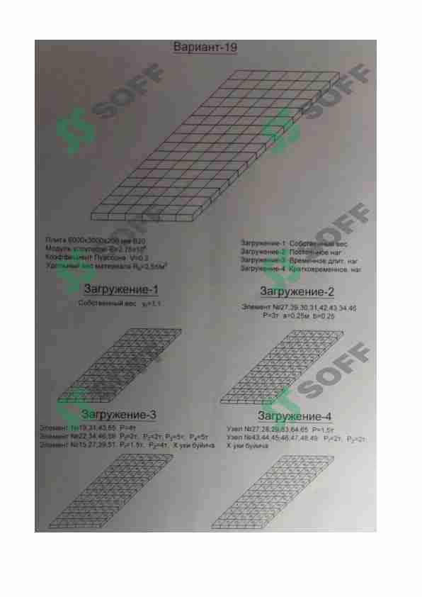 Plita hisobi. 19-variant. Lira programmasida plitaga yuklarni berish. 1