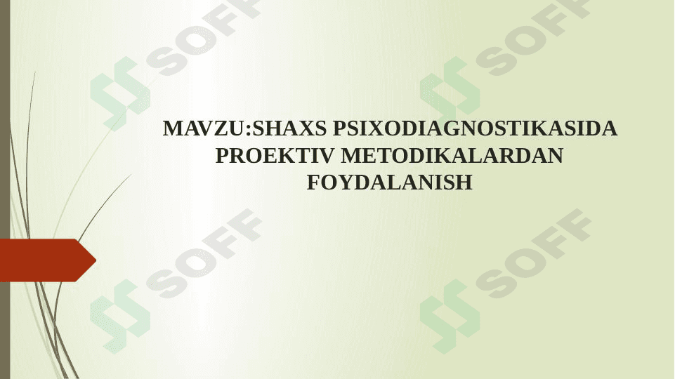 SHAXS PSIXODIAGNOSTIKASIDA PROEKTIV METODIKALARDAN FOYDALANISH 1