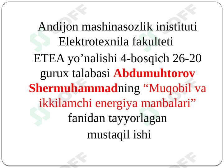 Geotermal energiyadan foydalanish 1
