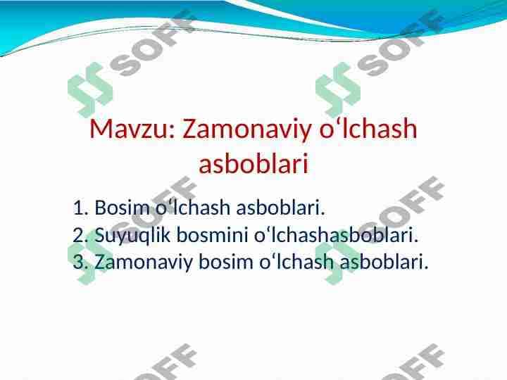 Zamonaviy bosim oʻlchash asboblari 1