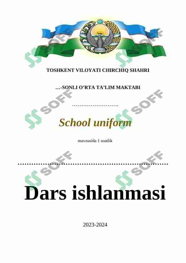 DARS ISHLANMA INGLIZ TILIDA 1