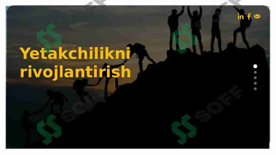 Yetakchilikni rivojlantirish 1