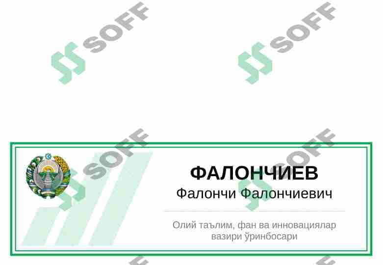 Majlislar uchun tablichka 1