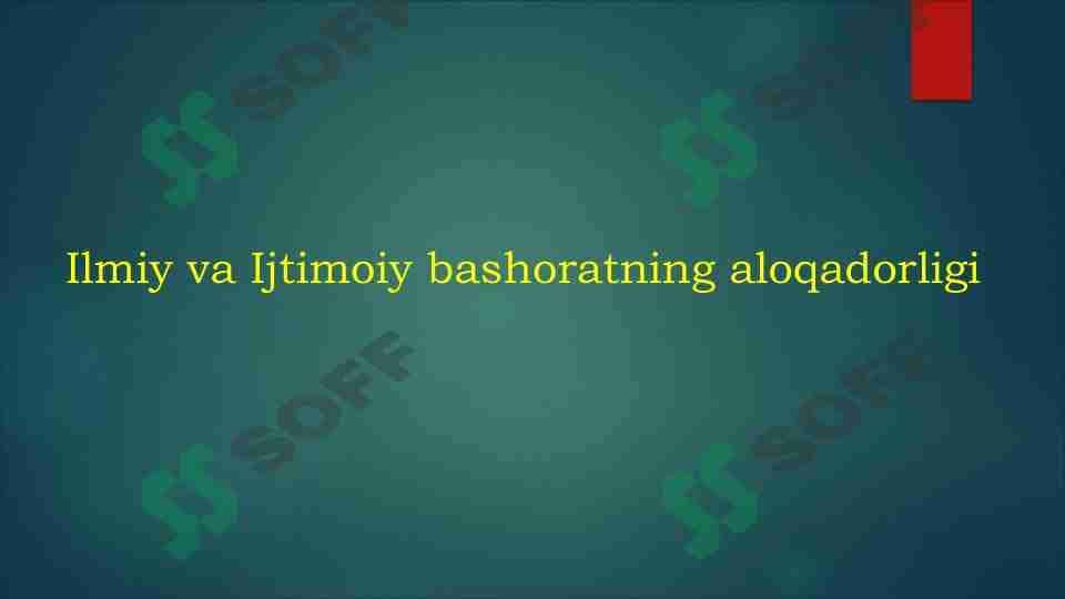 Ilmiy va Ijtimoiy bashoratning aloqadorligi 1