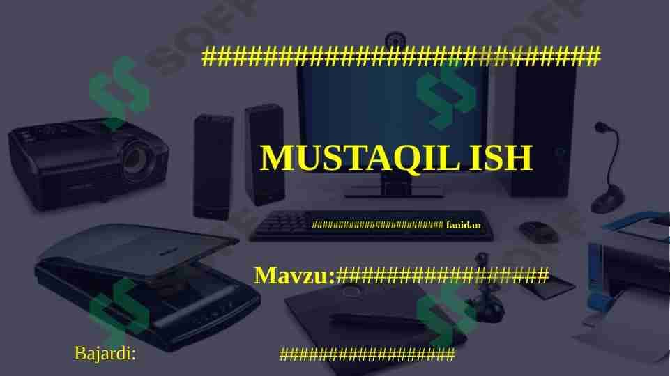 Mathcad dasturiga kirish 1