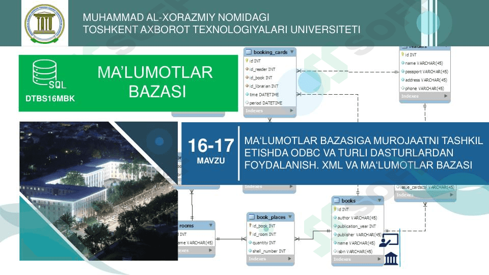 XML va ma‘lumotlar bazasi. 1