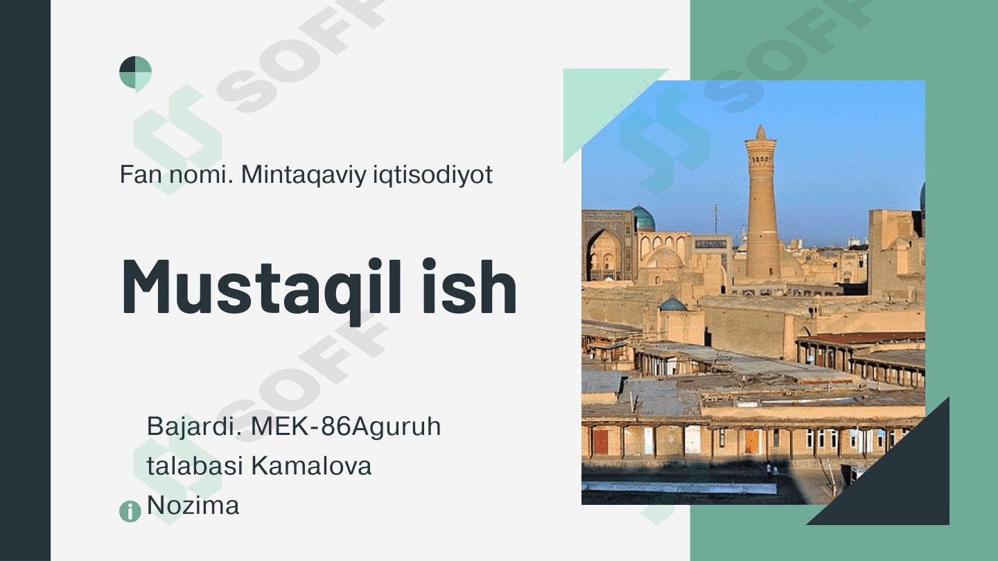 Mintaqaviy iqtisodiyot 1