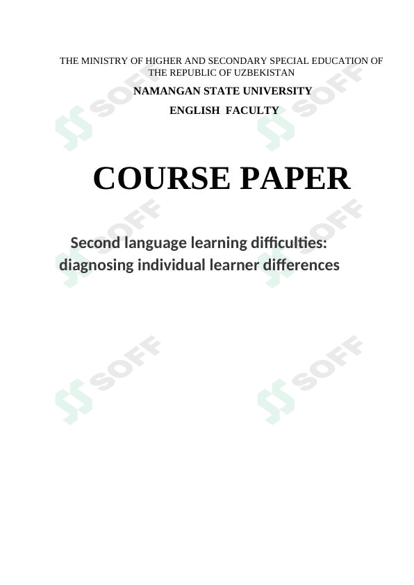 Second language learning difficulties   diagnosing individual learner differences 1