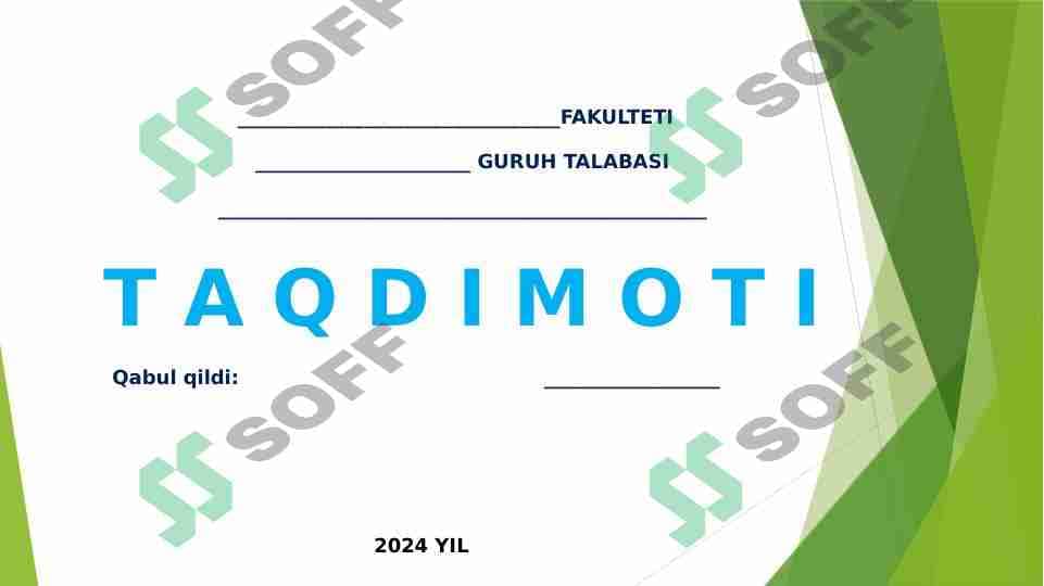 Yengil beton olish tarmog’ining asosiy yo’nalishlari 1