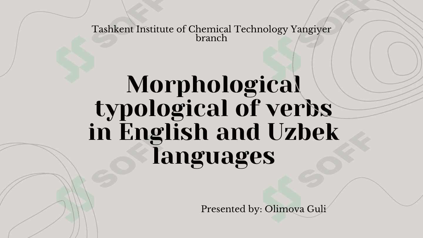 Morphological typology 1