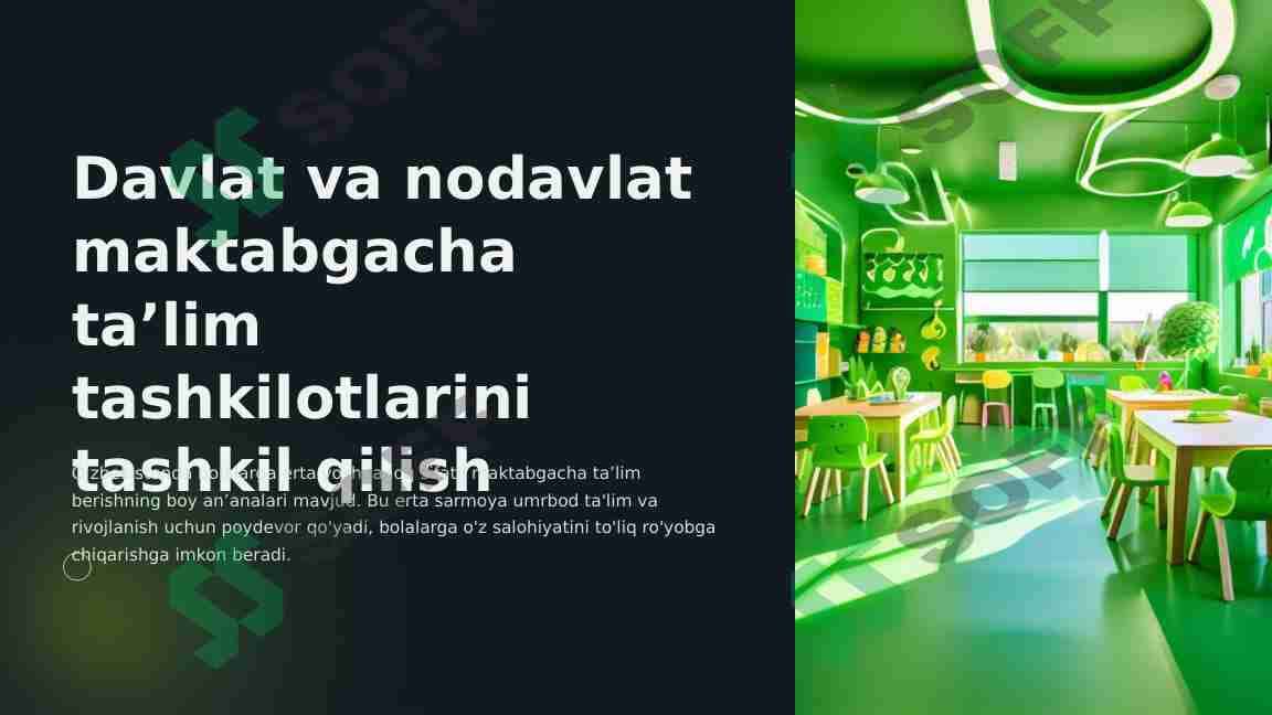 2-Davlat va nodavlat maktabgacha ta’lim tashkilotlarini tashkil qilish 1