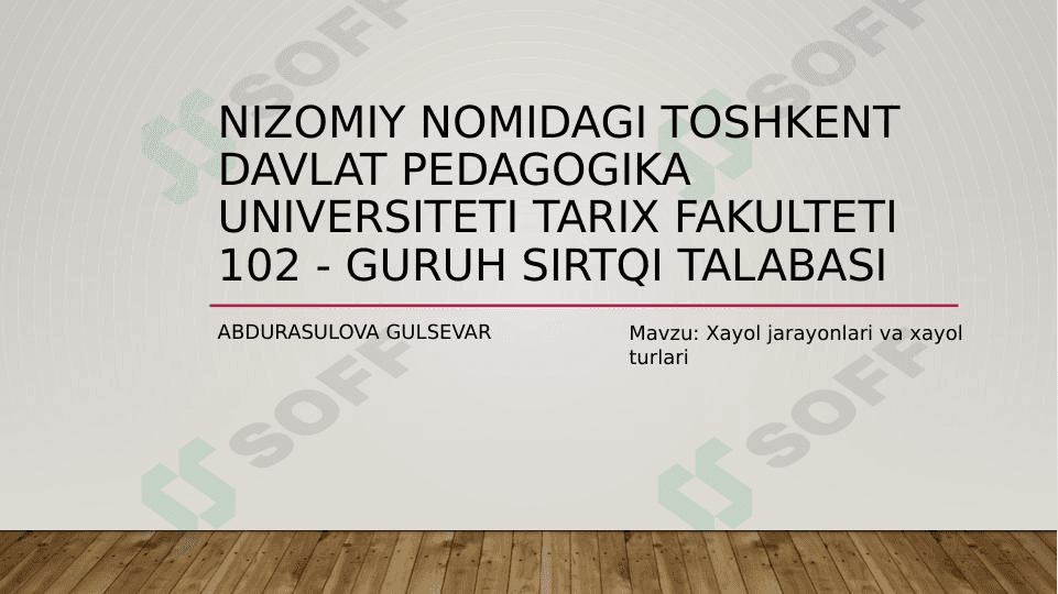 Xayol turlari (oddiy) 1