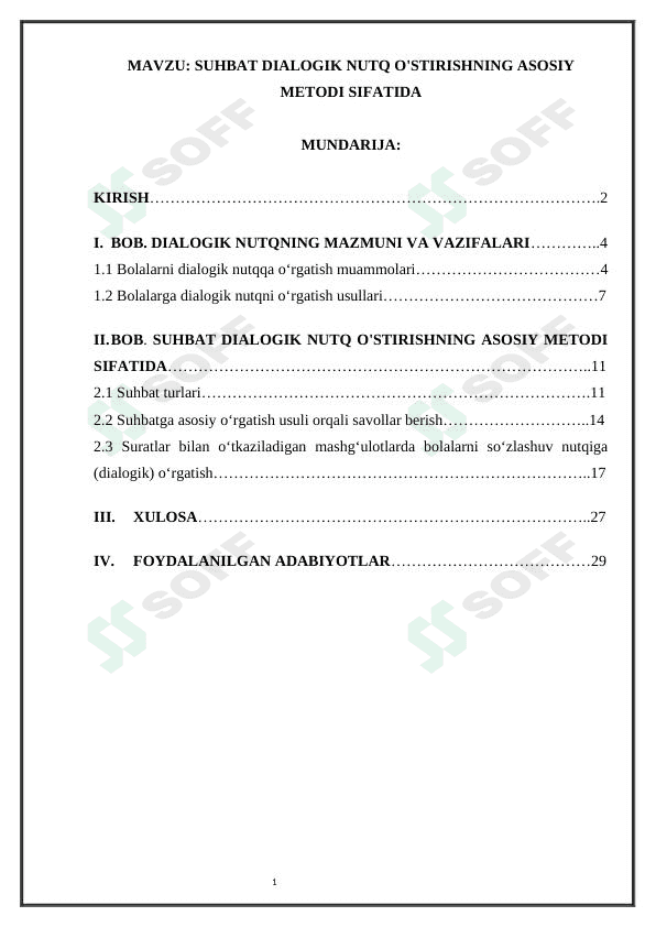 SUHBAT DIALOGIK NUTQ O'STIRISHNING ASOSIY METODI SIFATIDA 1