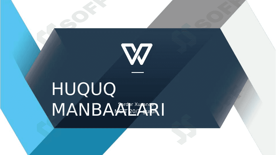 Huquq manbalari 1