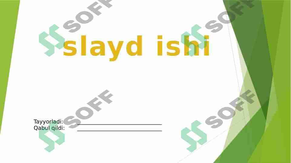 AMMIAK ISHLAB CHIQARISH 1