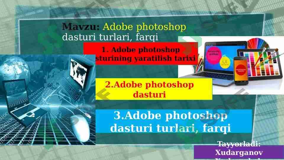 Adobe photoshop dasturida ishlash 1