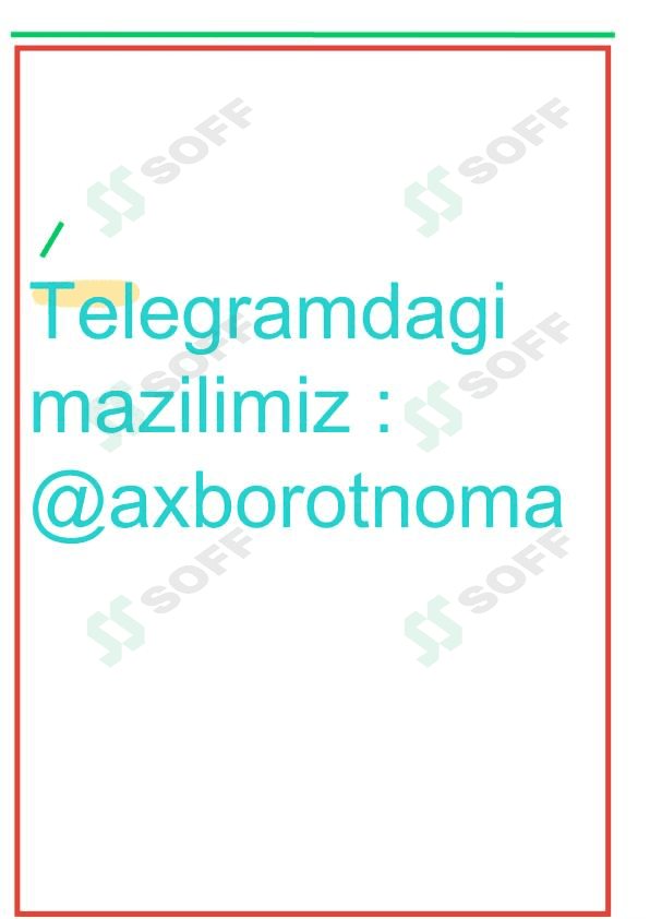 Formulalar kitobii 1