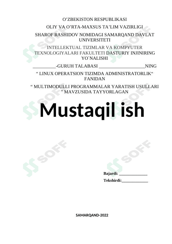 MULTIMODULLI PROGRAMMALAR YARATISH USULLARI 1