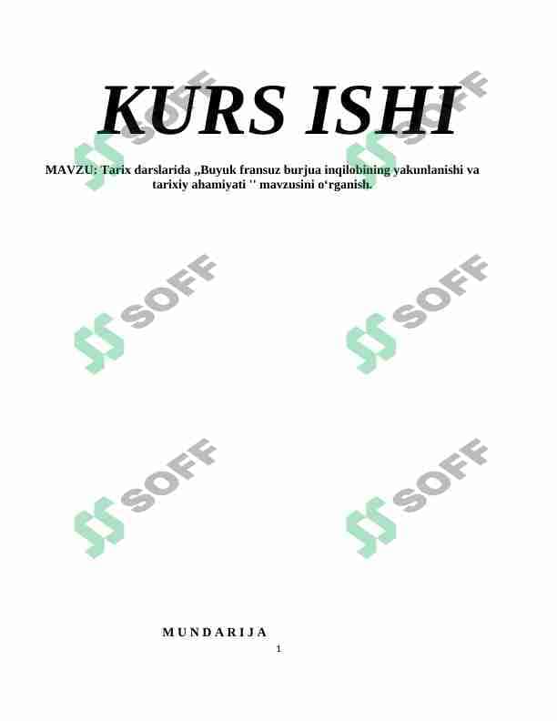 Tarix darslarida ,,Buyuk fransuz burjua inqilobining yakunlanishi va tarixiy ahamiyati '' mavzusini oʻrganish. 1