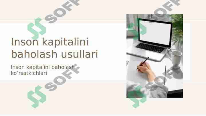 Inson kapitalini baholash usullari 1