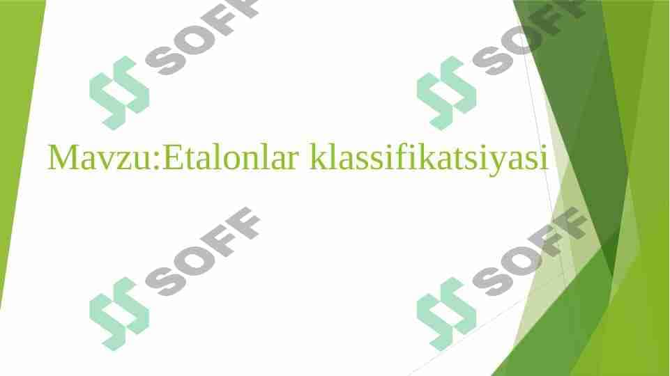 etalonlar klassifikatsiyasi 1